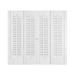Home Basics Traditional 1 1/4" Faux Wood Interior Shutter 35x28 Antique White